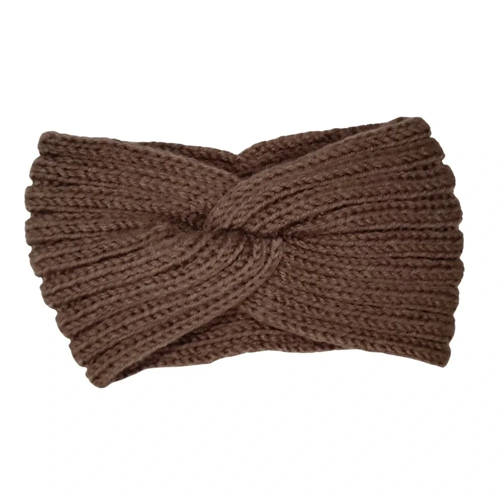 Dark Green Knit Head Band Woman One Size‎ - Picture 2 of 3